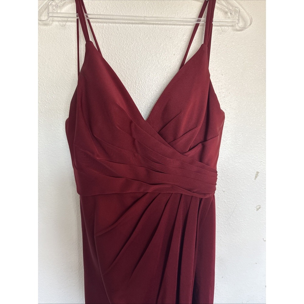 Cinderella‎ Divine V-Neck Ruched Mermaid Evening HOCO Gown Red Apple size 6 - Picture 4 of 16